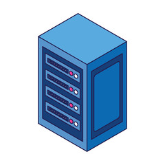 data server center icon, flat design