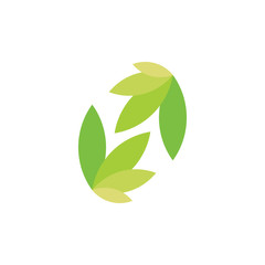 link logo vector leaf grass symbol vector