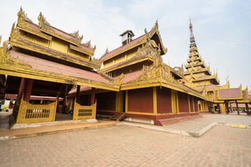 Fototapeta premium Mandalay Palace in Mandalay city ,Myanmar
