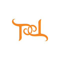 letter pd linked spiral logo vector