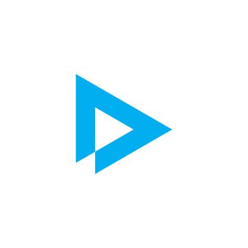 letter d triangle delta logo vector