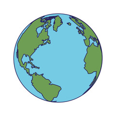 earth planet icon, colorful design