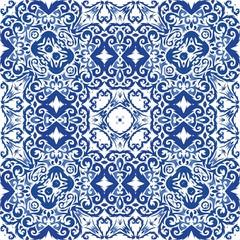 Portuguese ornamental azulejo ceramic.