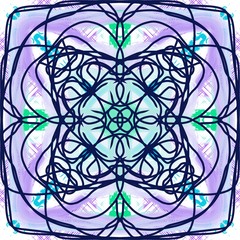 Abstract style pattern Background - symmetry shape pattern with colors