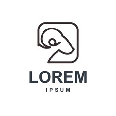 goat with square logo design