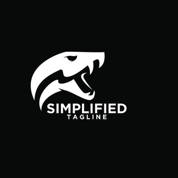 viper snake head logo icon design