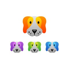 colorful cute dog design vector