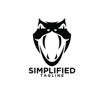 viper snake head logo icon design