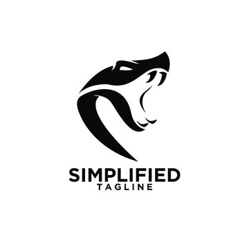 viper snake head logo icon design
