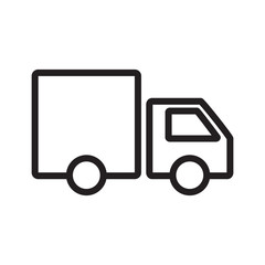 Truck icon vector in simple design template