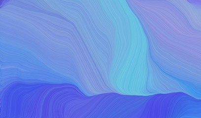 modern soft swirl waves background design with corn flower blue, royal blue and sky blue color