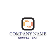 N font NLetter Logo Template vector and desain
