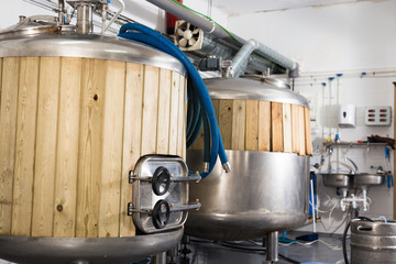 Tanks for storage and fermentation of beer in beer factory