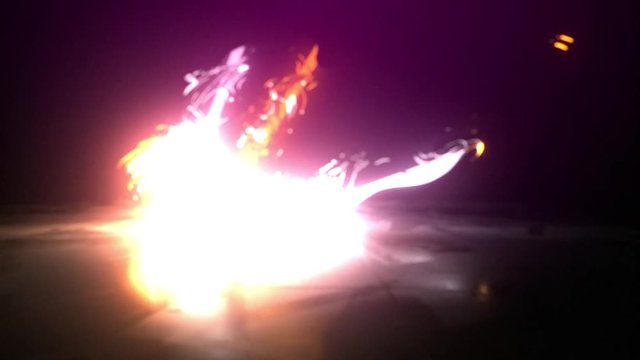 Flaming motorcycle Ride laser animation light