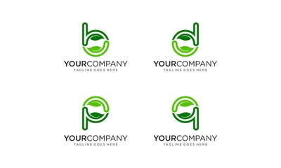 Green environment logo design vector on white background