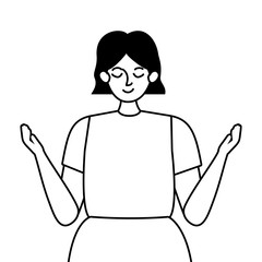 avatar woman person vector design