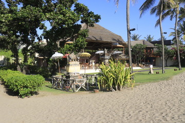 A beautiful view of Double Six beach in Bali, Indonesia.