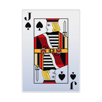 jack of spades card icon, colorful design