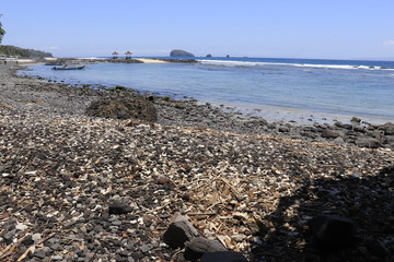 A beautiful view of beach in Bali, Indonesia.