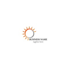 Sun logo template vector icon illustration