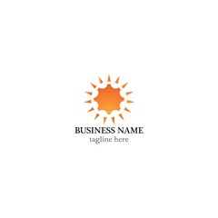 Sun logo template vector icon illustration