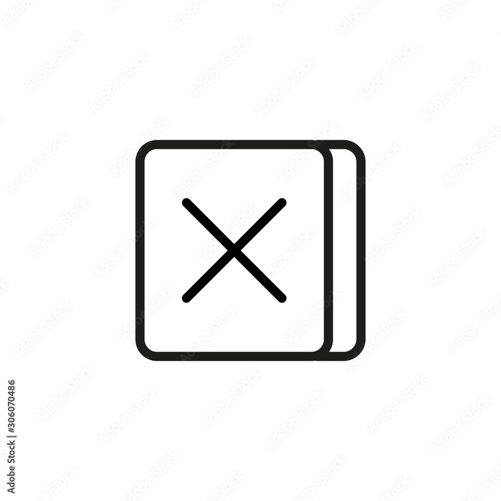 Canvas Prints simple cross line icon.