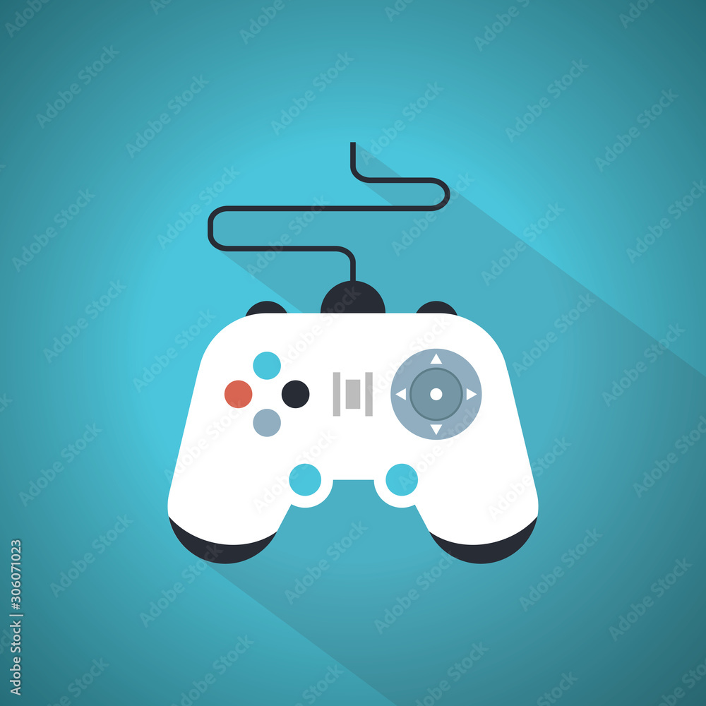 Poster game controller icon. logo element illustration.game controller design.