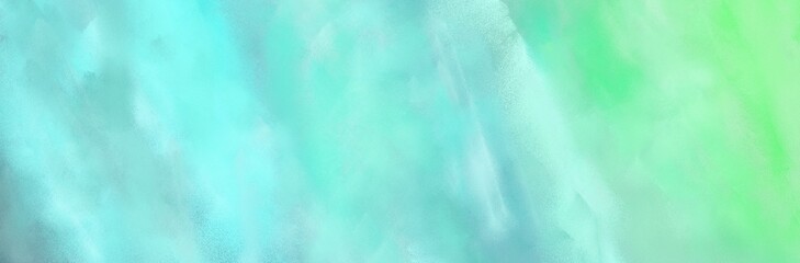 header abstract watercolor painted background with aqua marine, pale green and light green color and space for text