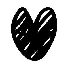 doodle heart symbol sketch illustrations. love symbol doodle icon .design element isolated on white background