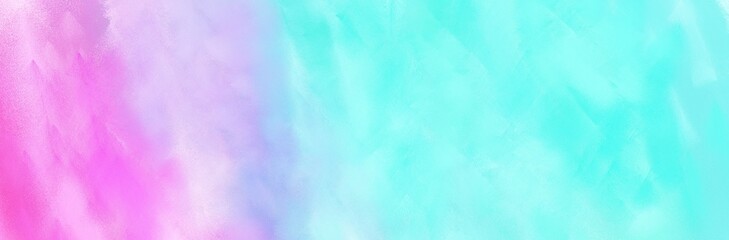 banner abstract watercolor painted background with aqua marine, pale turquoise and violet color and space for text or image