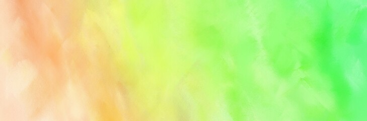 header beautiful grungy brushed background with colorful khaki, pastel green and light green painted color