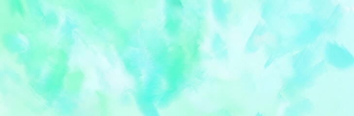 beautiful brushed background with colorful pale turquoise, aqua marine and light cyan painted color