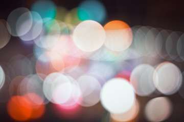 Blurring lights abstract circular bokeh on background