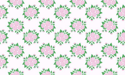 Seamless wallpaper pattern for rose flower art.