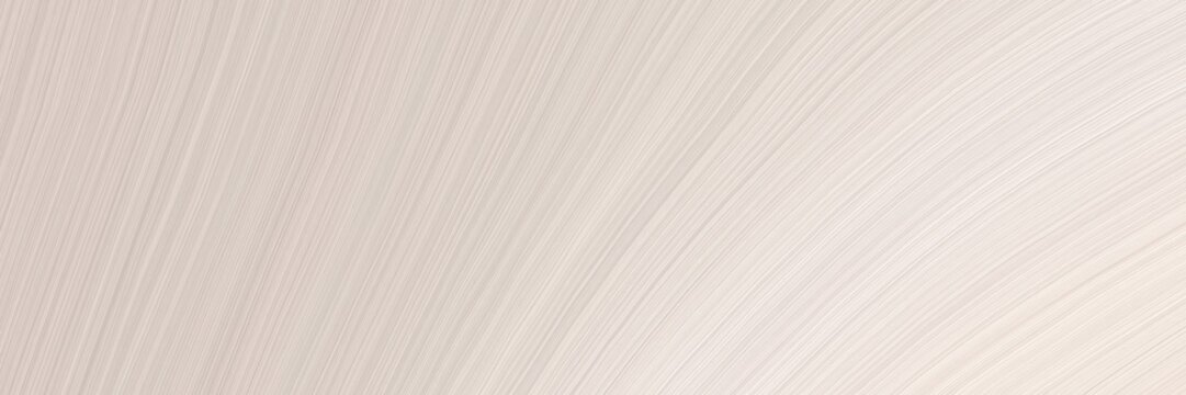 banner elegant curvy swirl waves background illustration with light gray, sea shell and linen color
