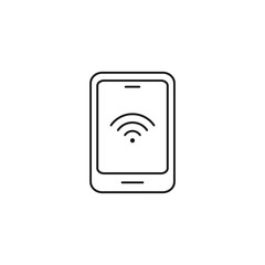 mobile network - minimal line web icon. simple vector illustration. concept for infographic, website or app.
