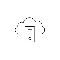 cloud server - minimal line web icon. simple vector illustration. concept for infographic, website or app.
