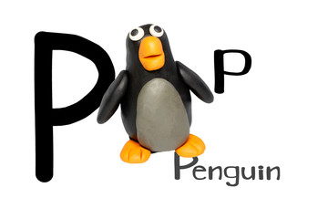 Cartoon characters, Penguin isolated on white background.