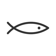 Abstract fish, line art