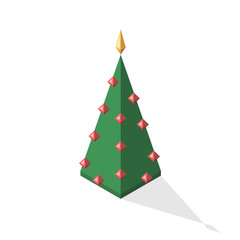 Isometric Christmas tree, simple