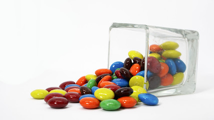chocolate candy on white background