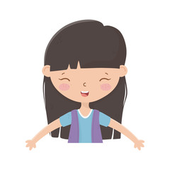 Isolated girl cartoon vector design