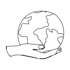 Isolated planet sphere vector design