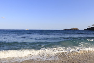 A beautiful view of beach in Bali, Indonesia.