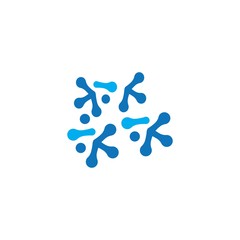 Molecule symbol logo template vector