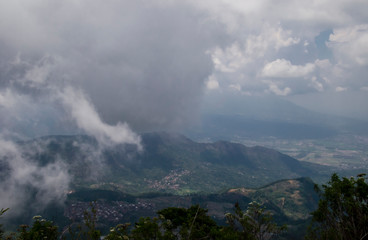 clouds over the mountains