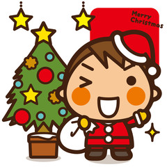 がっこうKids クリスマス男子 サンタ衣装