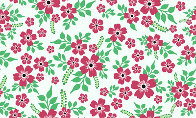 Elegant bright red flower, abstract floral pattern background.