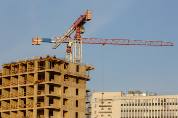 Construction site of an apartment building