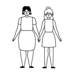 Isolated avatar women vector design